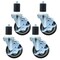 Bk Resources 4-inch Polyurethane Stem Casters, Top Lock Brake, 300lb Capacity, 4PK 4SBR-RA-PLY-PS4 - alternate 1